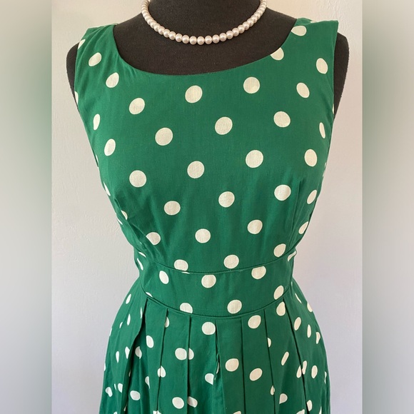 💚 EMILY and FIN POLKA DOT SWING COTTON RETRO PRETTY DRESS - Picture 9 of 10
